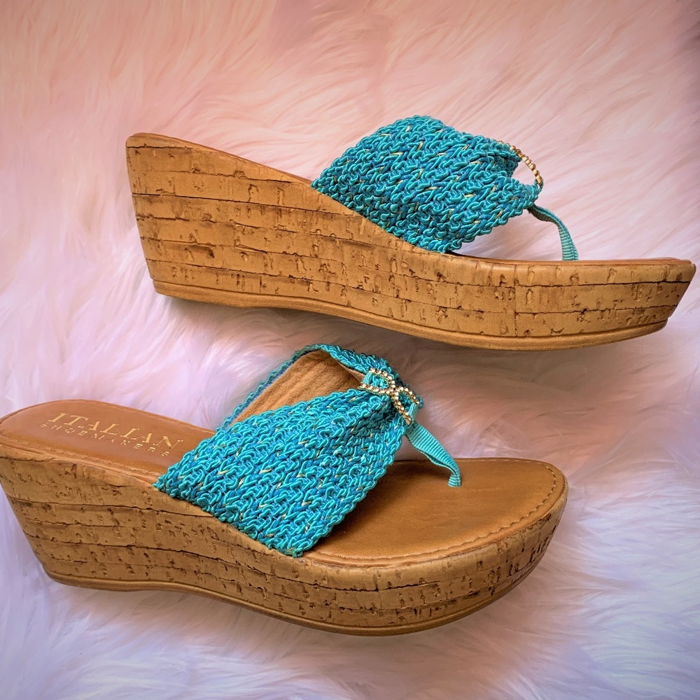 Italian Shoemaker Turquoise Sandal - Size 6 1/2